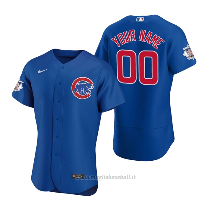 Maglia Baseball Uomo Chicago Cubs Personalizzate Autentico 2020 Alternato Blu